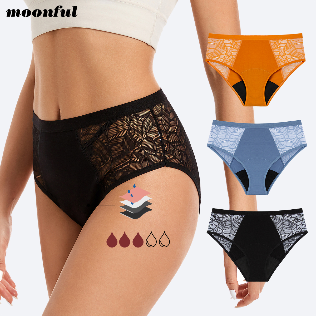 Moonful Women's Menstrual Pant - Period Panty Absorbent incelemesi ve fiyatı