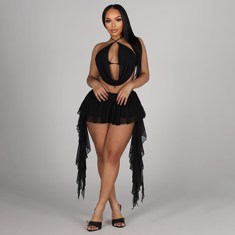Women Sexy Solid Mesh 2 Piece  - Cami Top Lace incelemesi ve fiyatı