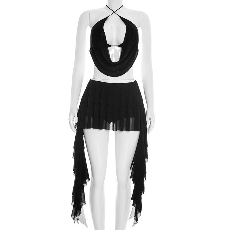 Women Sexy Solid Mesh 2 Piece  - Cami Top Lace incelemesi ve fiyatı