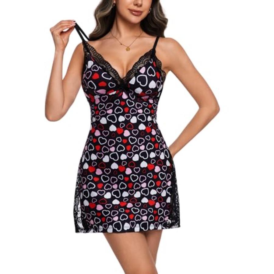 Night Gowns for Women V Neck L - Babydoll Chemise Night incelemesi ve fiyatı