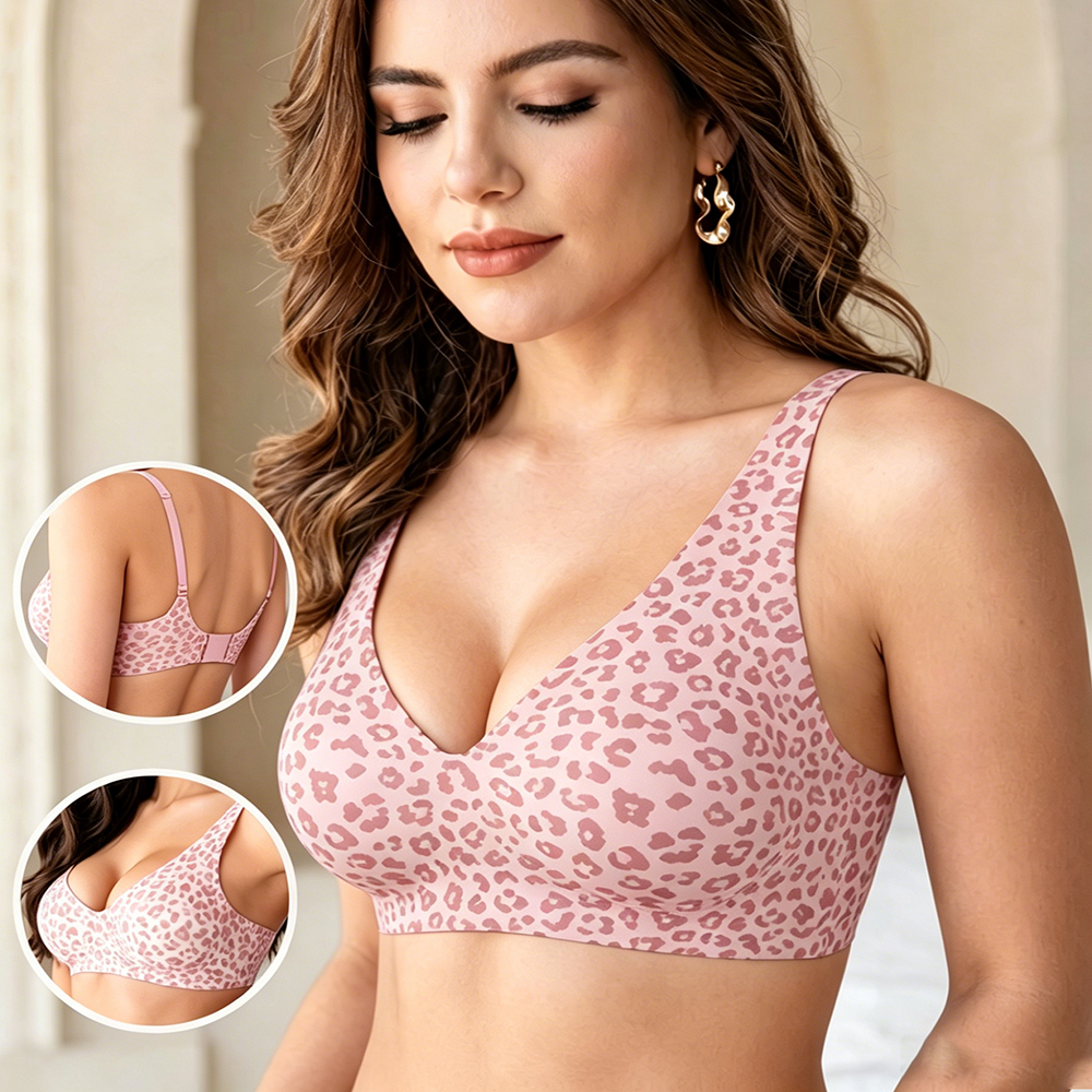 1Pcs Leopard Print Seamless Wi - Bralette Wireless Soft incelemesi ve fiyatı