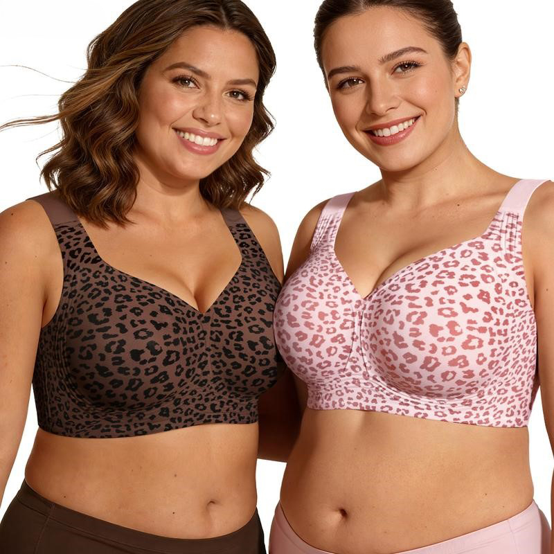 1Pcs Leopard Print Seamless Wi - Bralette Wireless Soft incelemesi ve fiyatı