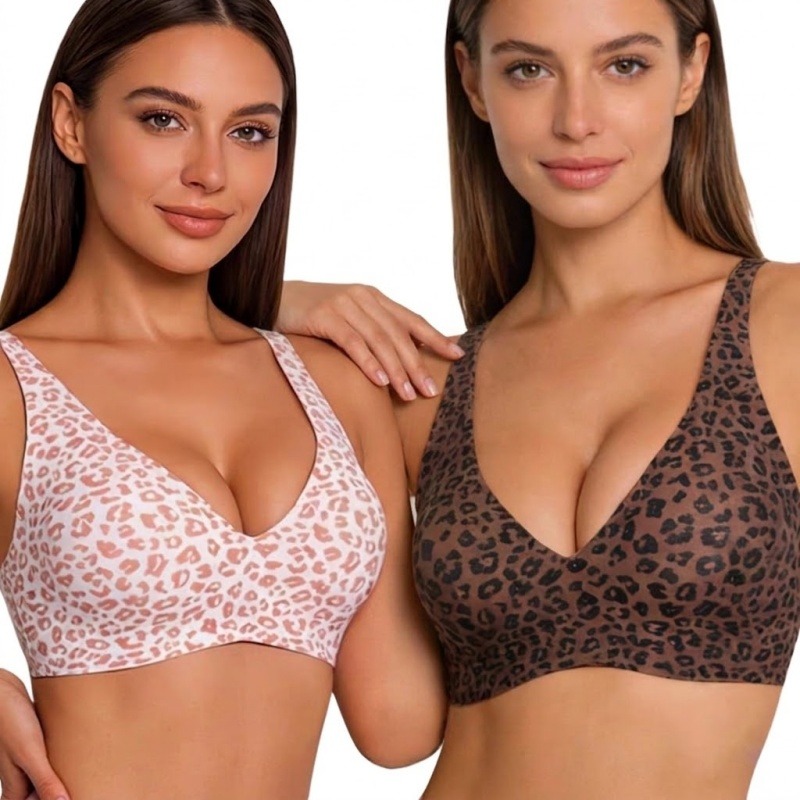 Leopard Print Wireless Jelly S - Seamless Underwear Women incelemesi ve fiyatı