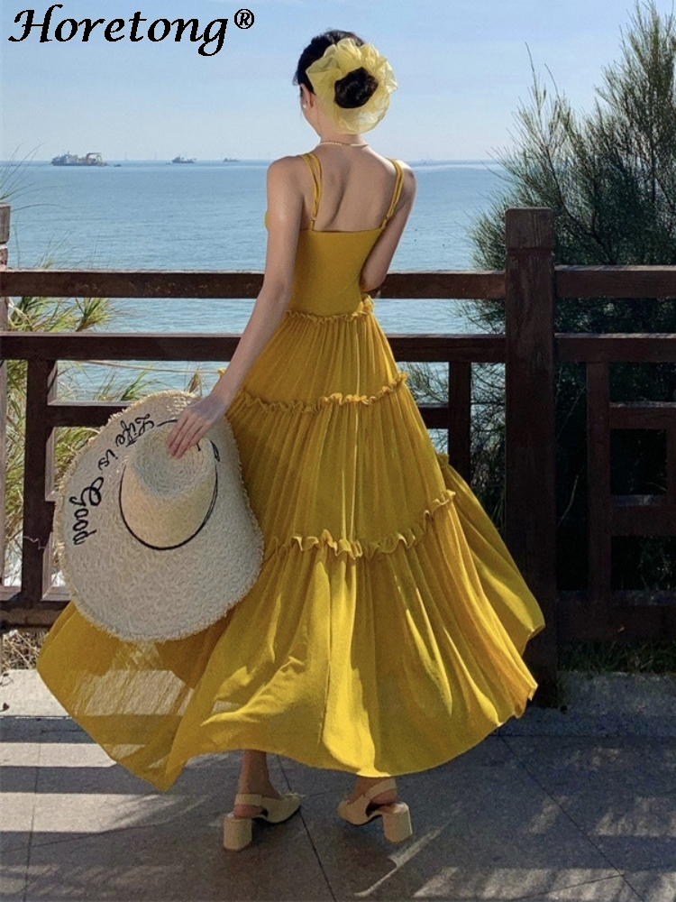 Women's Summer Solid Cami Maxi - Corset Waist Cinch incelemesi ve fiyatı
