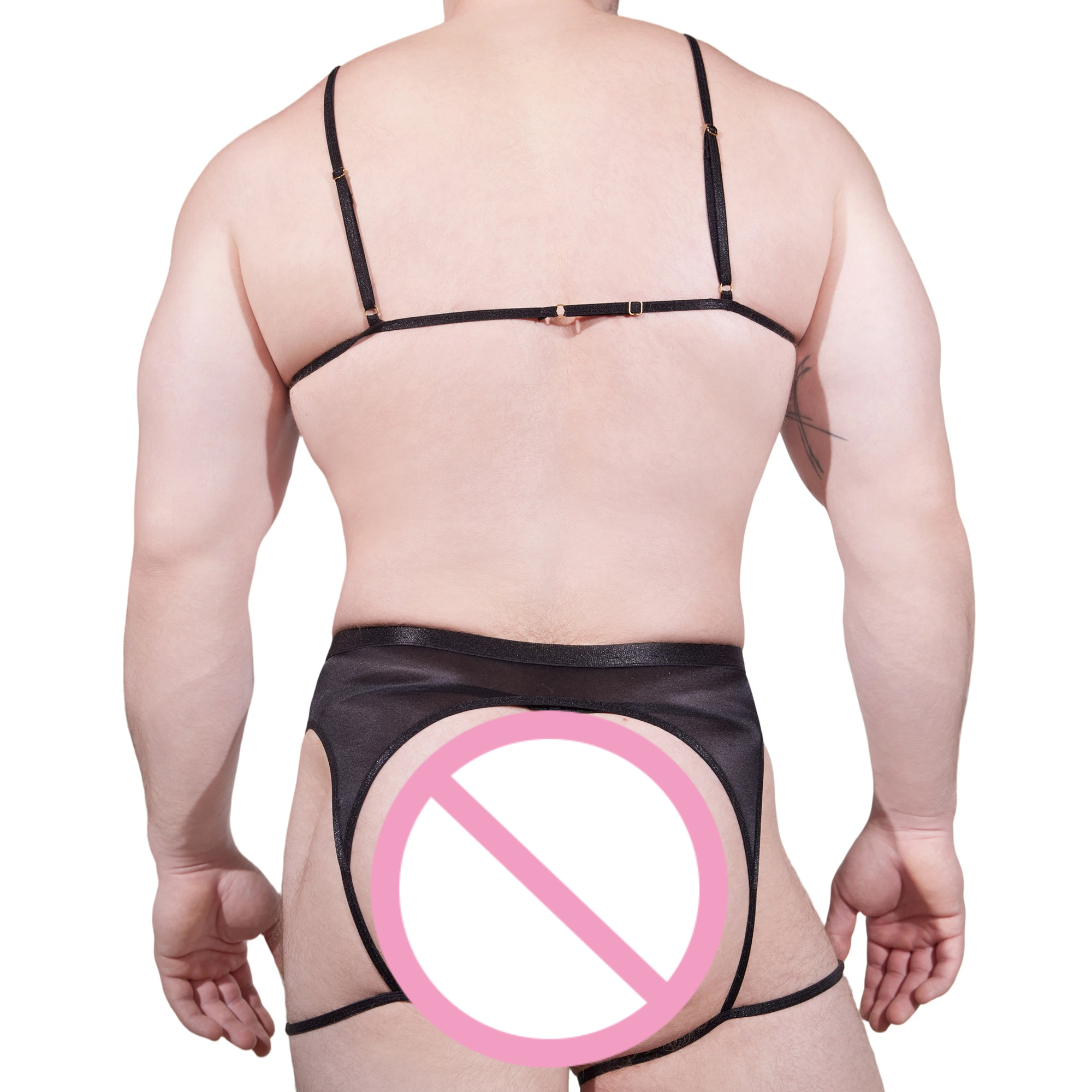 Men Novelty See-through Lace L - Garter Belt Set incelemesi ve fiyatı