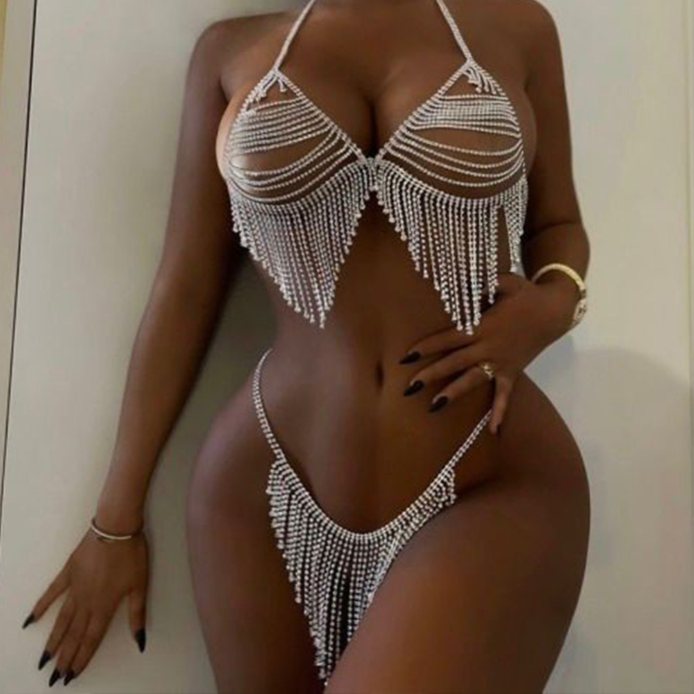 Stonefans New Tassel Crystal B - Thong Bikini Women incelemesi ve fiyatı