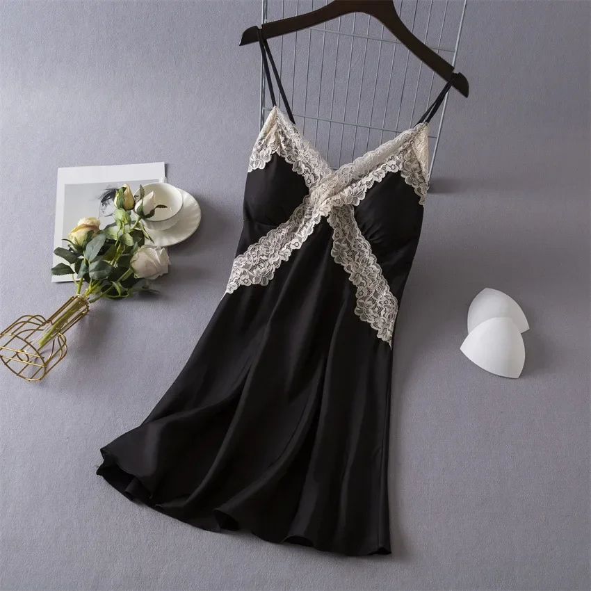 Women's Sexy Lingerie Satin Ni - Babydoll Chemise Night incelemesi ve fiyatı