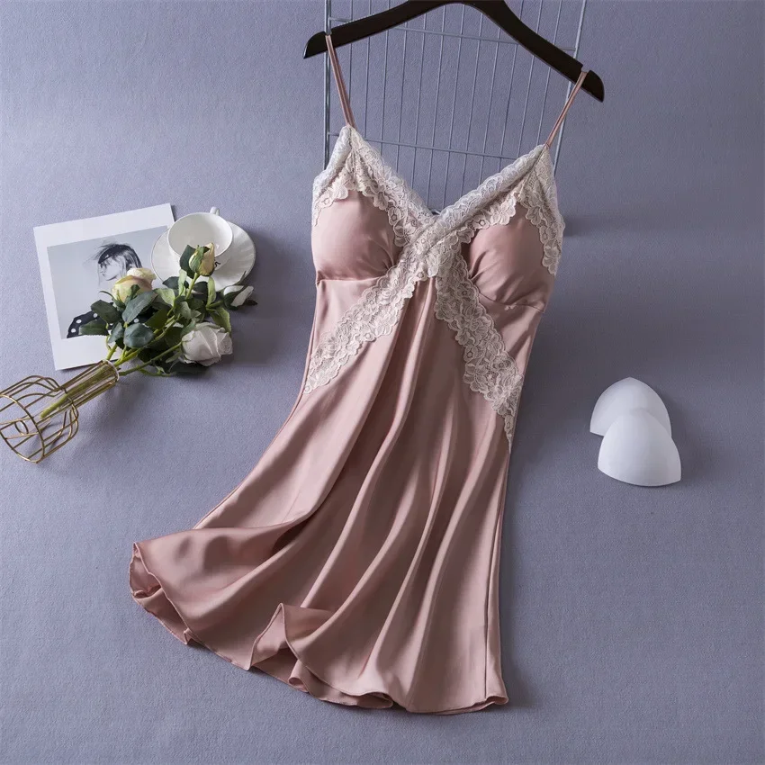 Women's Sexy Lingerie Satin Ni - Babydoll Chemise Night incelemesi ve fiyatı