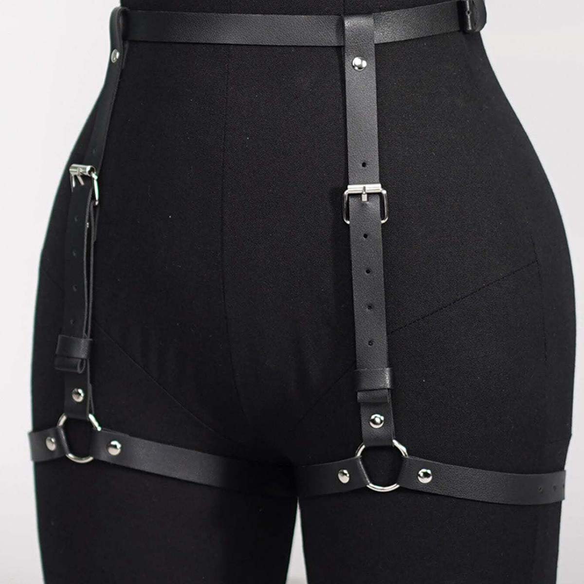 oth Punk PU Leather Full Waist - Garter Belt Set incelemesi ve fiyatı