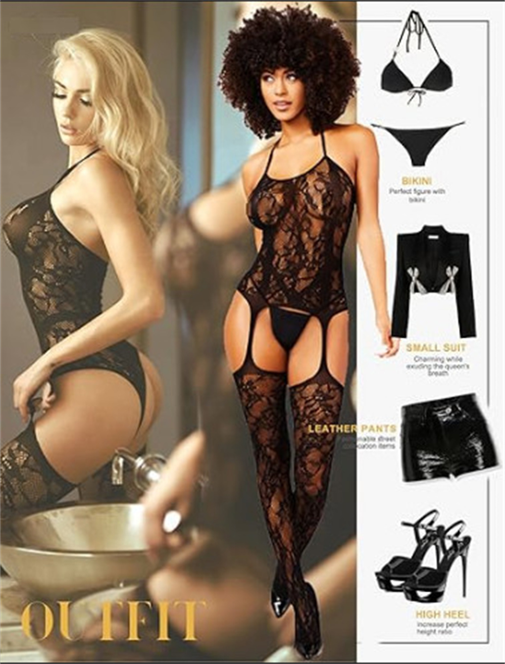 Womens Sexy Costumes Suit Lace - Bodystocking Fishnet incelemesi ve fiyatı