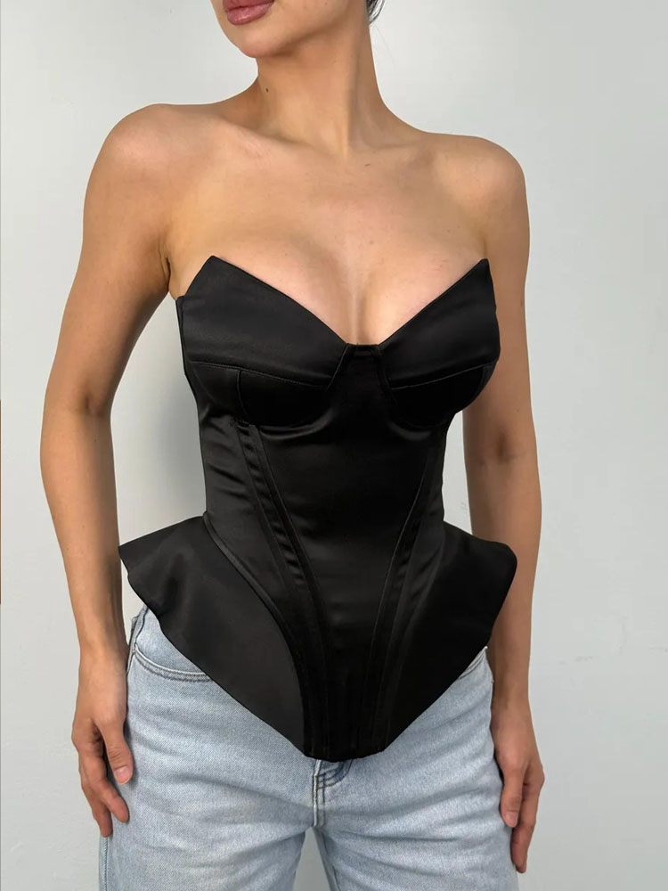 BKQU Sexy Fishbone Strapless C - Corset Waist Cinch incelemesi ve fiyatı
