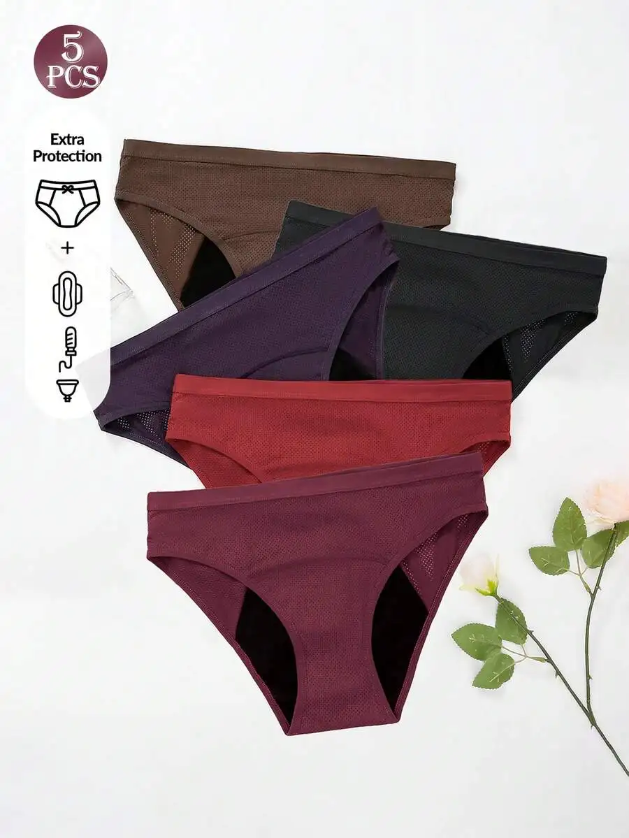 5 Pcs Women Solid Color Absorb - Period Panty Absorbent incelemesi ve fiyatı