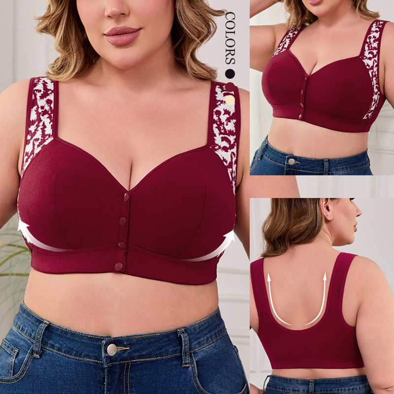 XL-7XL Plus Size Front Buckle  - Seamless Underwear Women incelemesi ve fiyatı